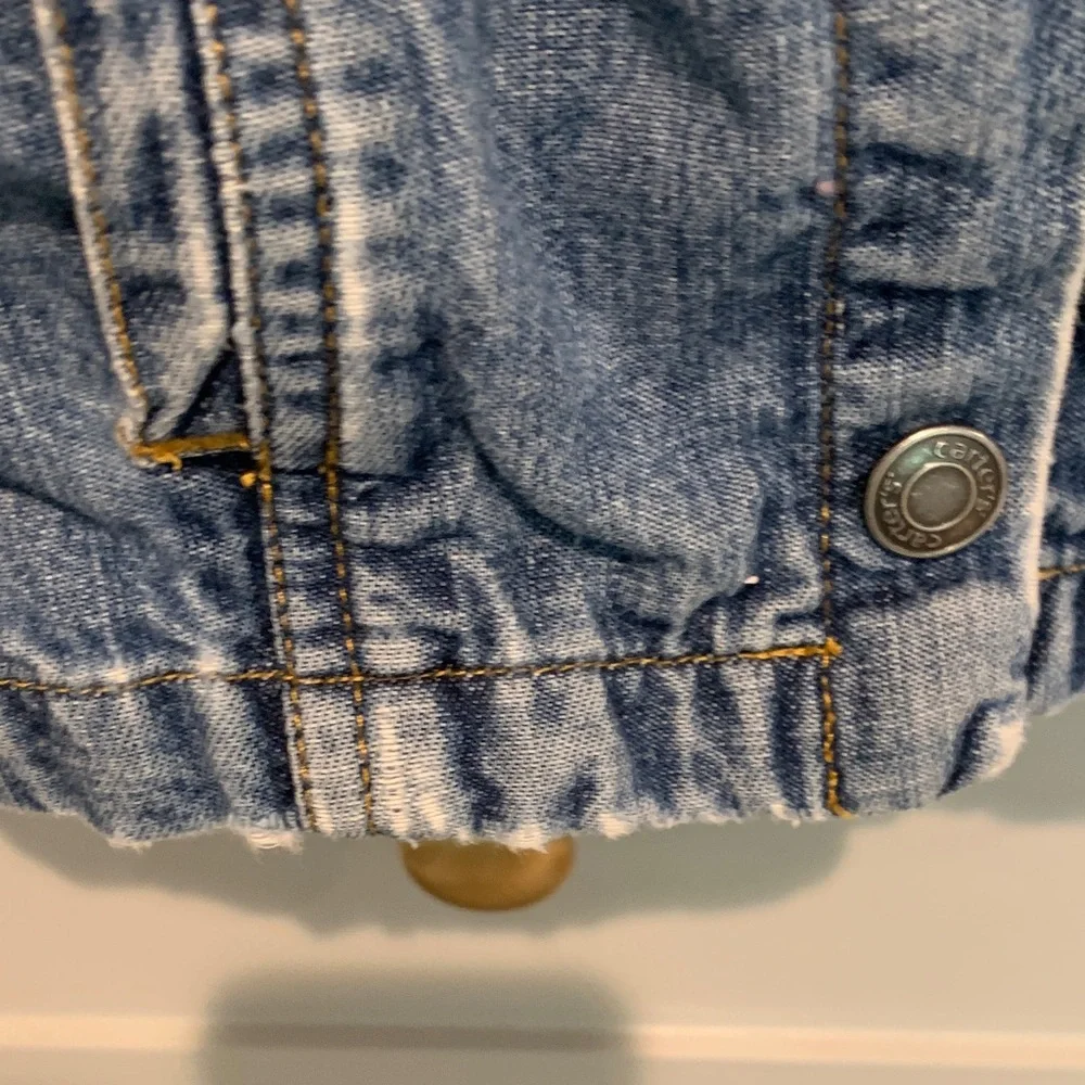 Girls' Jean denim distressed Jacket - Blue -